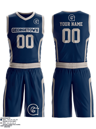 Basketball Uniform, Georgetown Youth Basketball, Men's Basketball, Teamtime, Team time, sublimation, custom sports apparel, team uniforms, spirit wear, spiritwear, sports uniforms, custom shirts, team store, custom team store, fundraiser sports, apparel fundraiser