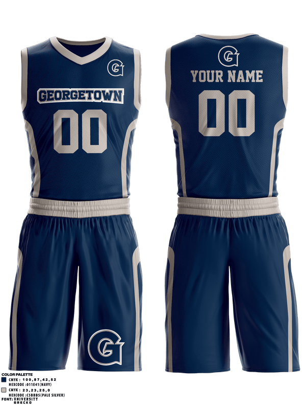 Basketball Uniform, Georgetown Youth Basketball, Men's Basketball, Teamtime, Team time, sublimation, custom sports apparel, team uniforms, spirit wear, spiritwear, sports uniforms, custom shirts, team store, custom team store, fundraiser sports, apparel fundraiser