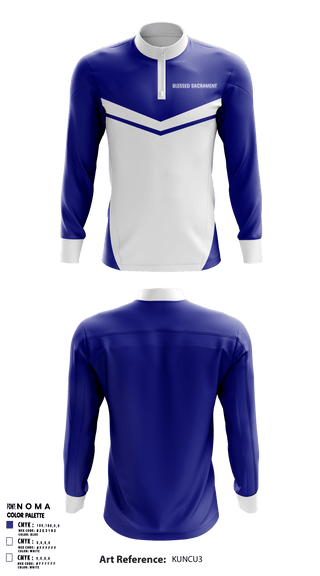 Quarter Zip Jacket, Blessed Sacrament School, School Spirit Store, Teamtime, Team time, sublimation, custom sports apparel, team uniforms, spirit wear, spiritwear, sports uniforms, custom shirts, team store, custom team store, fundraiser sports, apparel fundraiser