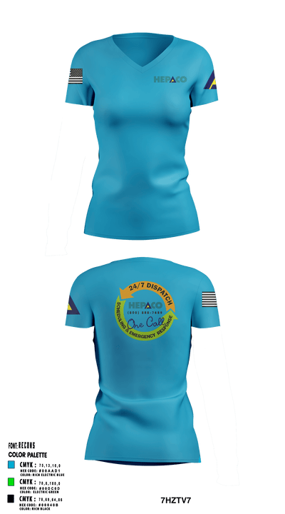 HEPACO Norfolk 83165627 Women's Short Sleeve V-neck Shirt - 1