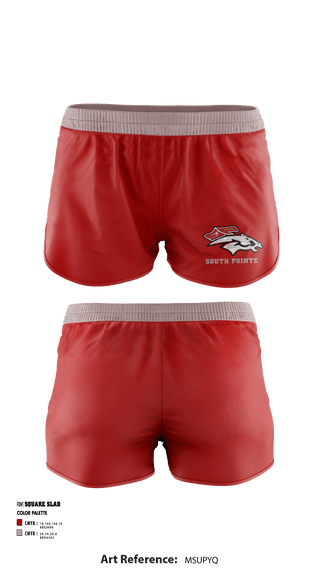 Women's Shorts, South Pointe High School, Spirit Store, Teamtime, Team time, sublimation, custom sports apparel, team uniforms, spirit wear, spiritwear, sports uniforms, custom shirts, team store, custom team store, fundraiser sports, apparel fundraiser