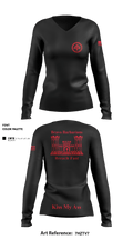 B 104th 82799853 Women's Long Sleeve V-neck Shirt - 8