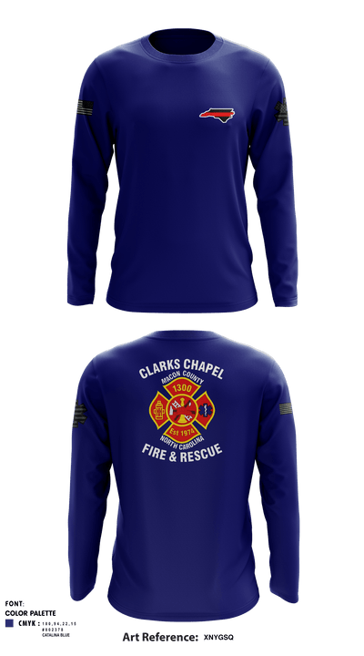 Clarks Chapel Fire & Rescue 66405091 Long Sleeve Performance Shirt - 1