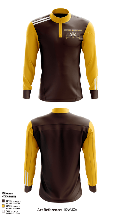 Capital High School Wrestling 59695999 Quarter Zip Jacket - 2