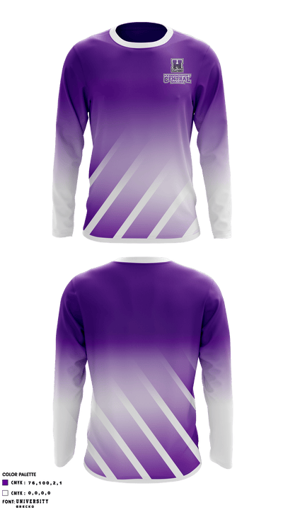 Hammondsport Central High School Soccer 88140235 Long Sleeve Performance Shirt - 1