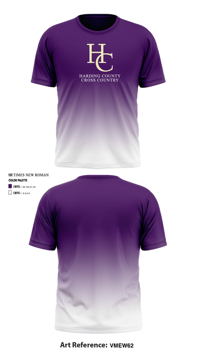 Harding County High School Cross Country 32863710 Short Sleeve Performance Shirt - 1