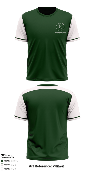 Olympus High School Golf 41989017 Short Sleeve Performance Shirt - 1
