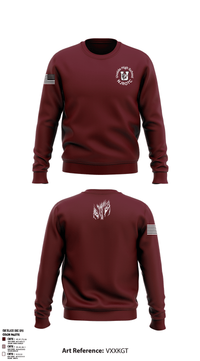 Uvalde High School NJROTC 7573080 Crew Neck Sweatshirt - 2