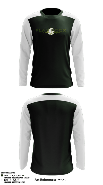 Flat Rock Area Little League 65847393 Long Sleeve Performance Shirt - 1