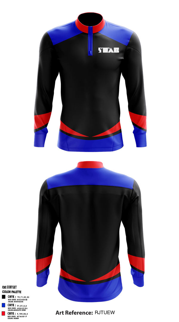 Quarter Zip Jacket, STAB, Ice Hockey, Teamtime, Team time, sublimation, custom sports apparel, team uniforms, spirit wear, spiritwear, sports uniforms, custom shirts, team store, custom team store, fundraiser sports, apparel fundraiser
