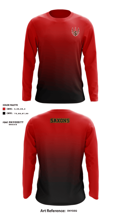 Schaumburg High School Bowling 29259600 Long Sleeve Performance Shirt - 3