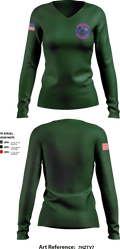 1-150TH AHB MED 80933966 Women's Long Sleeve V-neck Shirt - 1
