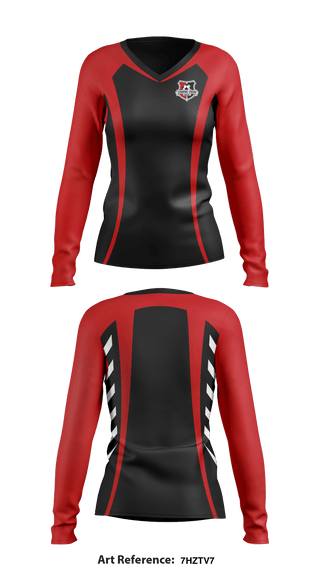Women's Long Sleeve Vneck Shirt, Corning Union Soccer, Men's Soccer, Teamtime, Team time, sublimation, custom sports apparel, team uniforms, spirit wear, spiritwear, sports uniforms, custom shirts, team store, custom team store, fundraiser sports, apparel fundraiser
