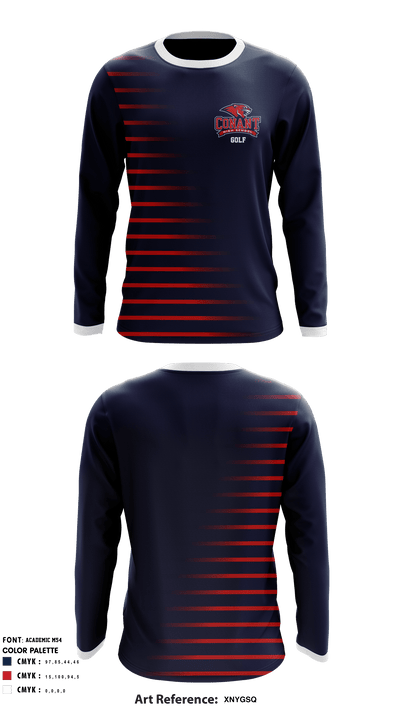 James B Conant High School Golf 15736330 Long Sleeve Performance Shirt - 1