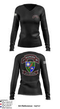 2nd Ranger Battalion 70049329 Women's Long Sleeve V-neck Shirt - 1