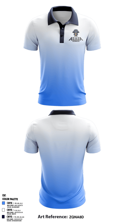 Azusa High School Tennis 24011591 Short Sleeve Performance Polo - 1