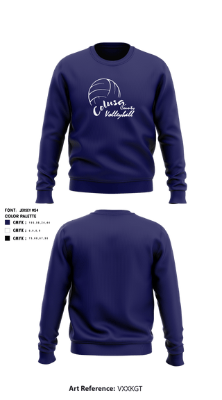 Crew Neck Sweatshirt, Colusa High School Volleyball, Women's Volleyball, Teamtime, Team time, sublimation, custom sports apparel, team uniforms, spirit wear, spiritwear, sports uniforms, custom shirts, team store, custom team store, fundraiser sports, apparel fundraiser