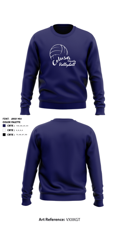 Colusa High School Volleyball 88435722 Crew Neck Sweatshirt - 1 (1)