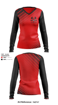 Westside High School Cheer 52034486 Women's Long Sleeve V-neck Shirt - 1