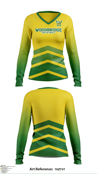 Woodbridge High School Volleyball 47184148 Long Sleeve Performance Shirt - 3