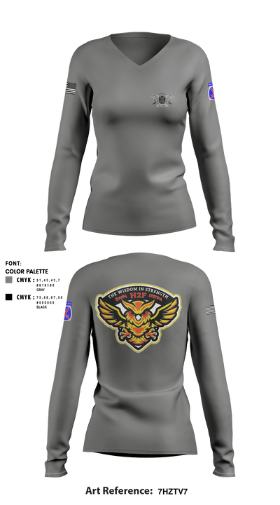 10th CAB H2F 35470377 Women's Long Sleeve V-neck Shirt - 9