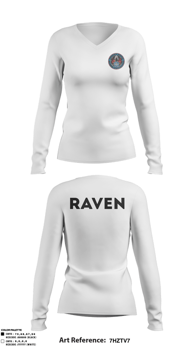 Sfs 72631557 Women's Long Sleeve V-neck Shirt - 12