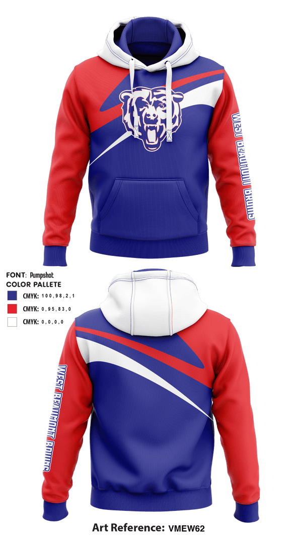 Hoodie, West Beaumont Bruins Intermediate Football League, Football, Teamtime, Team time, sublimation, custom sports apparel, team uniforms, spirit wear, spiritwear, sports uniforms, custom shirts, team store, custom team store, fundraiser sports, apparel fundraiser