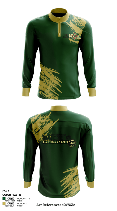 Badlands Badgers Wrestling Club 25990091 Quarter Zip Jacket - 1