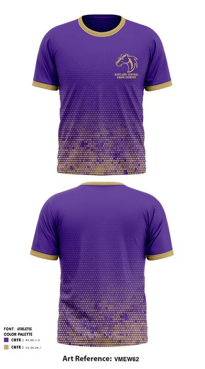 Kirtland Central High School Cross Country 47671780 Short Sleeve Performance Shirt - 1