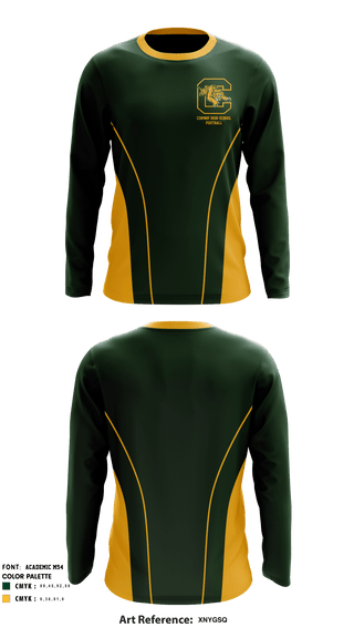 Long Sleeve Performance Shirt, Conway High School Football, Football, Teamtime, Team time, sublimation, custom sports apparel, team uniforms, spirit wear, spiritwear, sports uniforms, custom shirts, team store, custom team store, fundraiser sports, apparel fundraiser