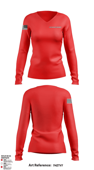 Women's Long Sleeve Vneck Shirt, , National Guard, Teamtime, Team time, sublimation, custom sports apparel, team uniforms, spirit wear, spiritwear, sports uniforms, custom shirts, team store, custom team store, fundraiser sports, apparel fundraiser