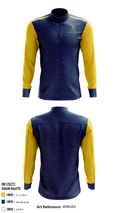 Eagle's Landing High School Women's Volleyball 18232717 Quarter Zip Jacket - 1