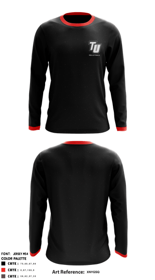 Long Sleeve Performance Shirt, TU, Women's Volleyball, Teamtime, Team time, sublimation, custom sports apparel, team uniforms, spirit wear, spiritwear, sports uniforms, custom shirts, team store, custom team store, fundraiser sports, apparel fundraiser