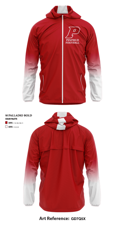 Penfield High School Football 32327556 Windbreaker - 1