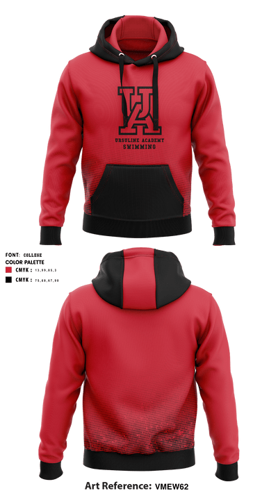 Ursuline Academy Upper School Swimming 33683237 Hoodie - 1