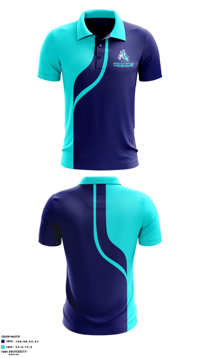 Waterford Mott High School Cross Country 29637996 Short Sleeve Performance Polo - 1
