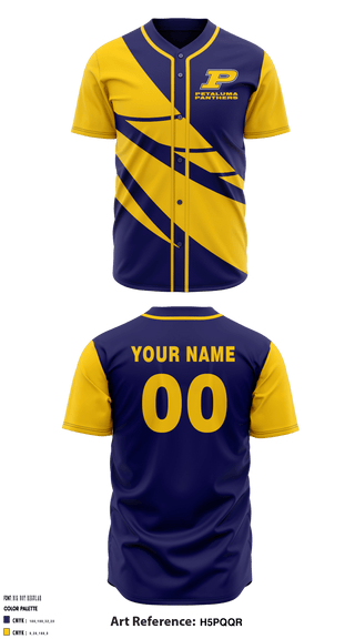 Full Button Baseball Jersey, Petaluma Panthers Football And Cheer, Football, Teamtime, Team time, sublimation, custom sports apparel, team uniforms, spirit wear, spiritwear, sports uniforms, custom shirts, team store, custom team store, fundraiser sports, apparel fundraiser