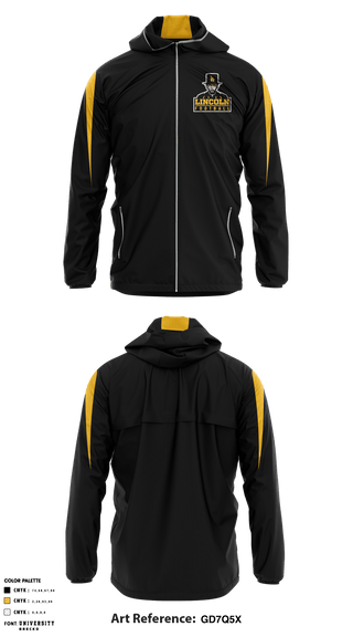 Windbreaker, Lincoln High School Football, Football, Teamtime, Team time, sublimation, custom sports apparel, team uniforms, spirit wear, spiritwear, sports uniforms, custom shirts, team store, custom team store, fundraiser sports, apparel fundraiser