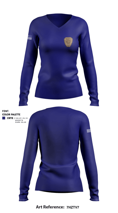 Freddie 58586168 Women's Long Sleeve V-neck Shirt - 1