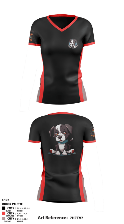 Rascal's Pet Wellness 15971451 Women's Short Sleeve V-neck Shirt - 1