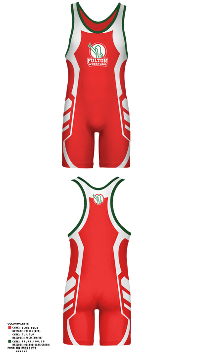 Fulton Raiders 3077271 Wrestling Singlet - 1