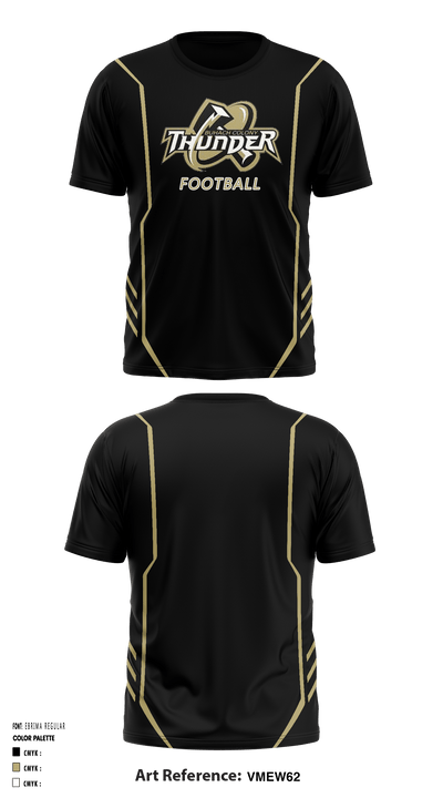 Thunder Youth Football 8054040 Short Sleeve Performance Shirt - 1