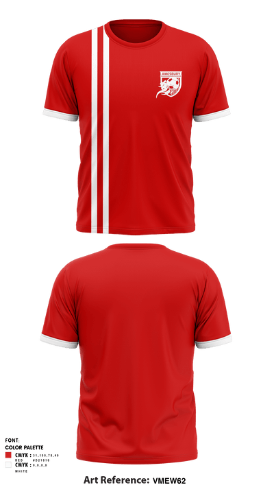 Amesbury Soccer Association 67153437 Short Sleeve Performance Shirt - 1