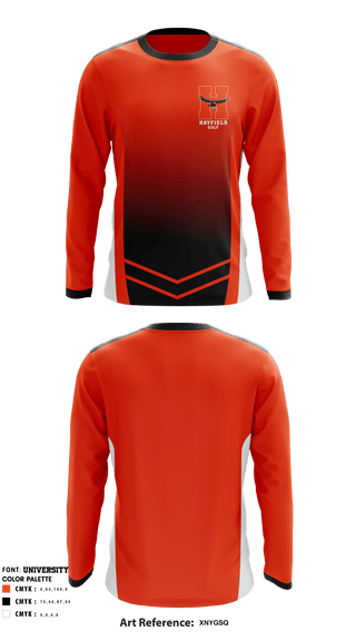 Long Sleeve Performance Shirt, Hayfield Secondary School Golf, Golf, Teamtime, Team time, sublimation, custom sports apparel, team uniforms, spirit wear, spiritwear, sports uniforms, custom shirts, team store, custom team store, fundraiser sports, apparel fundraiser