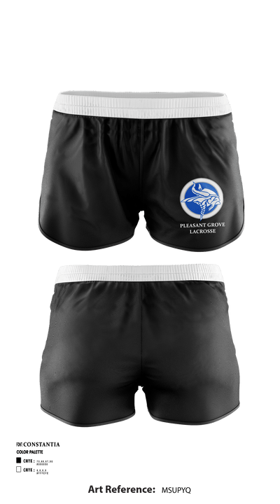 Pleasant Grove High School Lacrosse 63256449 Women's Shorts - 2
