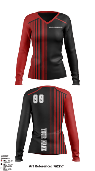 Women's Long Sleeve Vneck Shirt, Pearl City Xtreme Volleyball, Men's Volleyball, Teamtime, Team time, sublimation, custom sports apparel, team uniforms, spirit wear, spiritwear, sports uniforms, custom shirts, team store, custom team store, fundraiser sports, apparel fundraiser