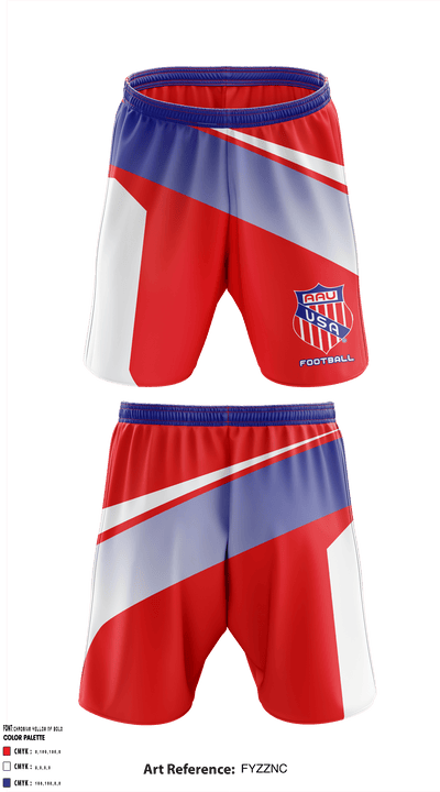 AAU Football 42528964 Athletic Shorts With Pockets - 1
