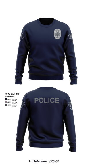 Crew Neck Sweatshirt, , Police, Teamtime, Team time, sublimation, custom sports apparel, team uniforms, spirit wear, spiritwear, sports uniforms, custom shirts, team store, custom team store, fundraiser sports, apparel fundraiser