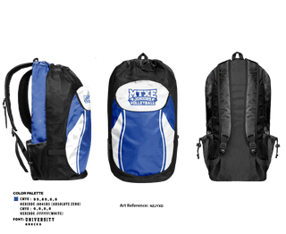 Gear Bag, Mtxe Juniors Volleyball Club, Women's Volleyball, Teamtime, Team time, sublimation, custom sports apparel, team uniforms, spirit wear, spiritwear, sports uniforms, custom shirts, team store, custom team store, fundraiser sports, apparel fundraiser