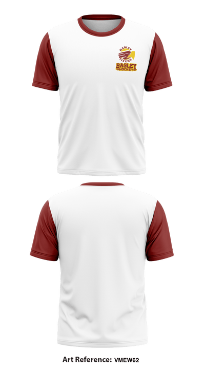 Bagley High School Hockey 91059595 Short Sleeve Performance Shirt - 1